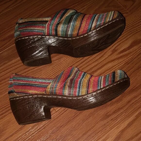 b.o.c. Born Nadiyya Striped Canvas Clogs Size 7.5M - Picture 7 of 8